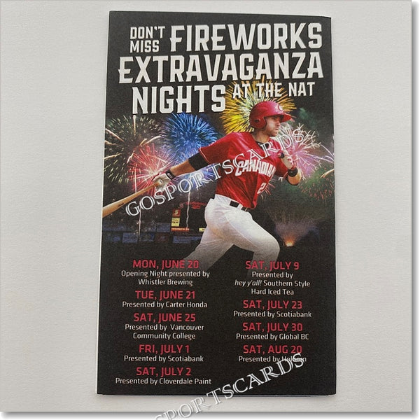 2016 Vancouver Canadians Pocket Schedule