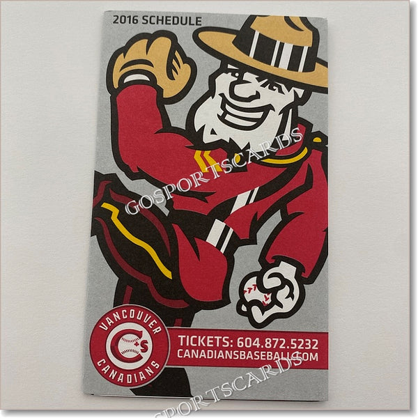 2016 Vancouver Canadians Pocket Schedule