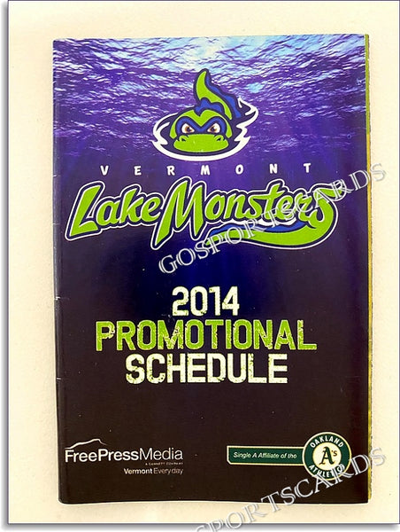 2014 Vermont Lake Monsters Pocket Schedule