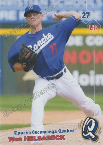 2019 Rancho Cucamonga Quakes Wes Helsabeck