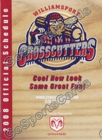 2008 Williamsport Crosscutters Pocket Schedule