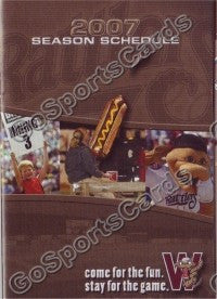 2007 Wisconsin Timber Rattlers Pocket Schedule