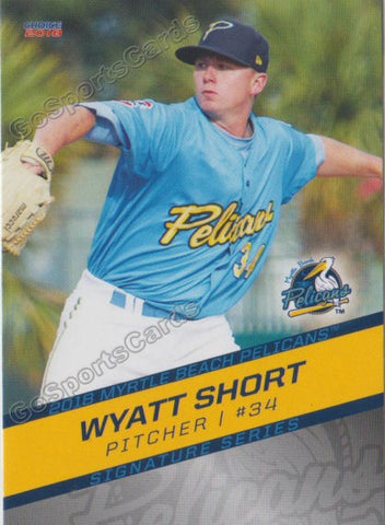 2018 Myrtle Beach Pelicans Wyatt Short