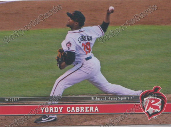 2017 Richmond Flying Squirrels Yordy Cabrera