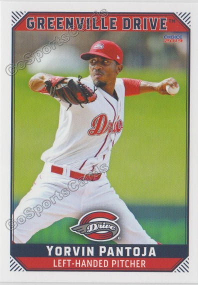 2021 Greenville Drive Yorvin Pantoja – Go Sports Cards